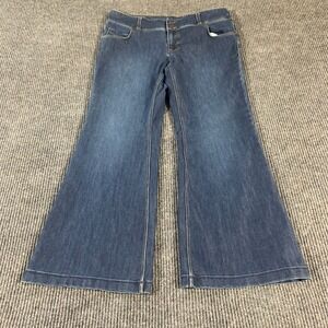 Lands' End Blue Flare & Wide Leg Jeans